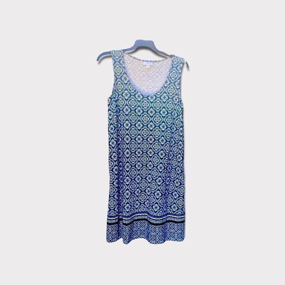 J Jill Sleeveless Dress  Geometric Design Sz S Petite - Picture 1 of 5